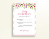 Baby Predictions Baby Shower Baby Predictions Pink Baby Shower Baby Predictions Baby Shower Flowers Baby Predictions Pink Green party 5RQAG - Digital Product