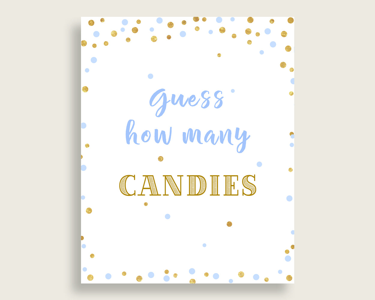 Candy Guessing Baby Shower Candy Guessing Confetti Baby Shower Candy Guessing Blue Gold Baby Shower Confetti Candy Guessing pdf jpg cb001