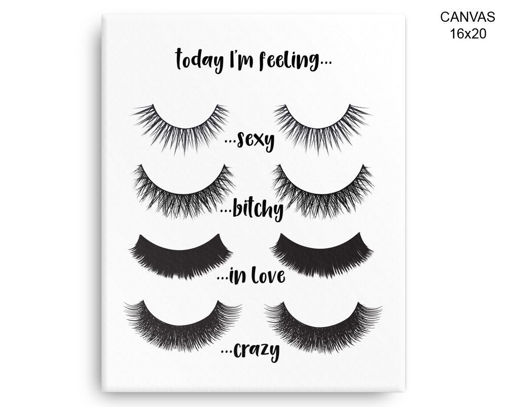 Eye Lashes Print, Beautiful Wall Art with Frame and Canvas options available Beauty Decor