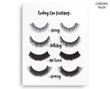 Eye Lashes Print, Beautiful Wall Art with Frame and Canvas options available Beauty Decor