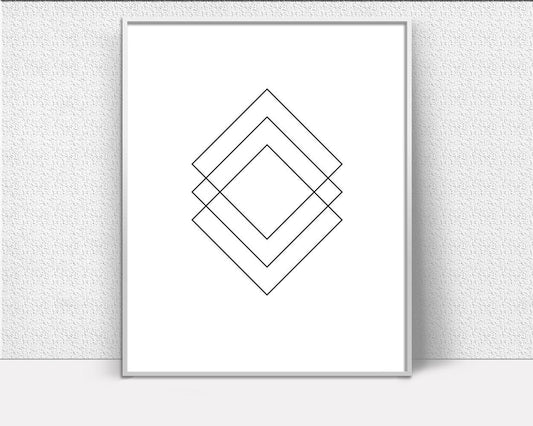 Wall Art Geometric Shape Digital Print Geometric Shape Poster Art Geometric Shape Wall Art Print Geometric Shape Scandi Art Geometric Shape - Digital Download