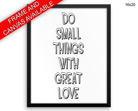 Little Things Print, Beautiful Wall Art with Frame and Canvas options available Inspirational Decor