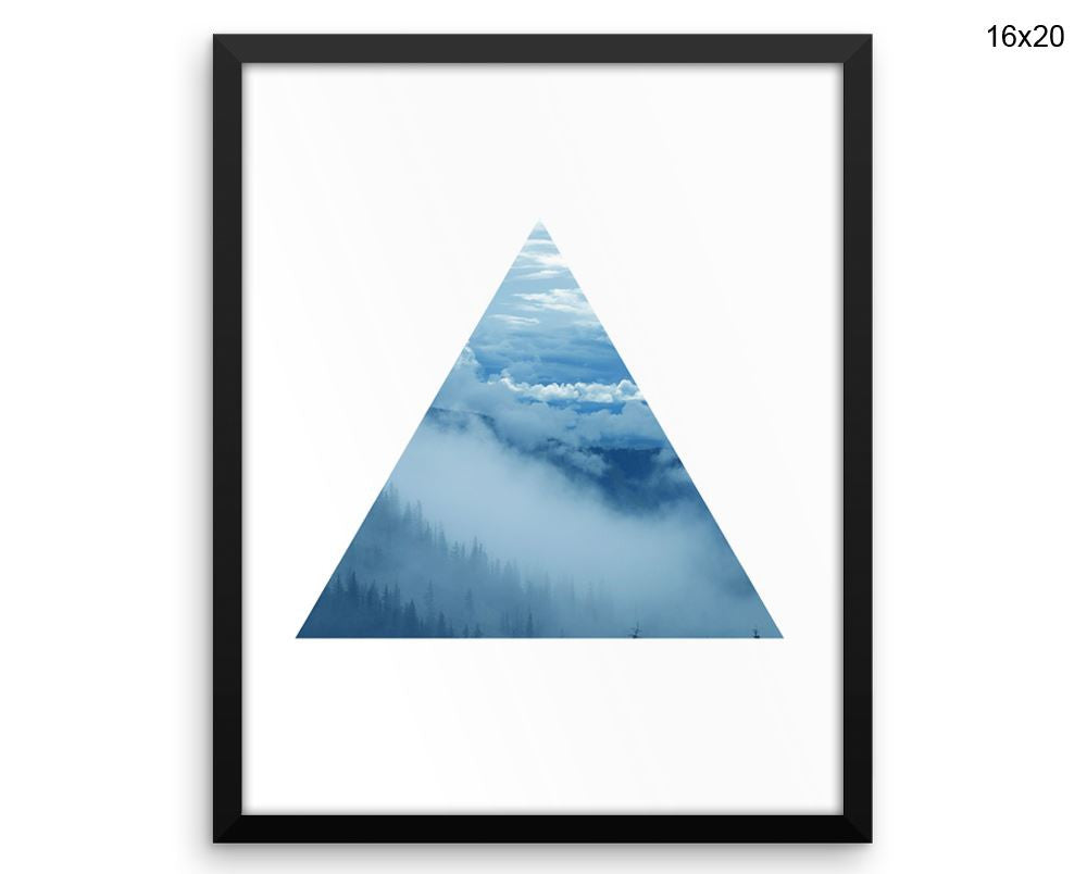 Triangle Fog Print, Beautiful Wall Art with Frame and Canvas options available Bedroom Decor