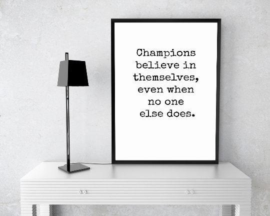 Wall Art Champions Digital Print Champions Poster Art Champions Wall Art Print Champions Inspirational Art Champions Inspirational Print - Digital Download