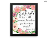 Esther Print, Beautiful Wall Art with Frame and Canvas options available Scripture Decor