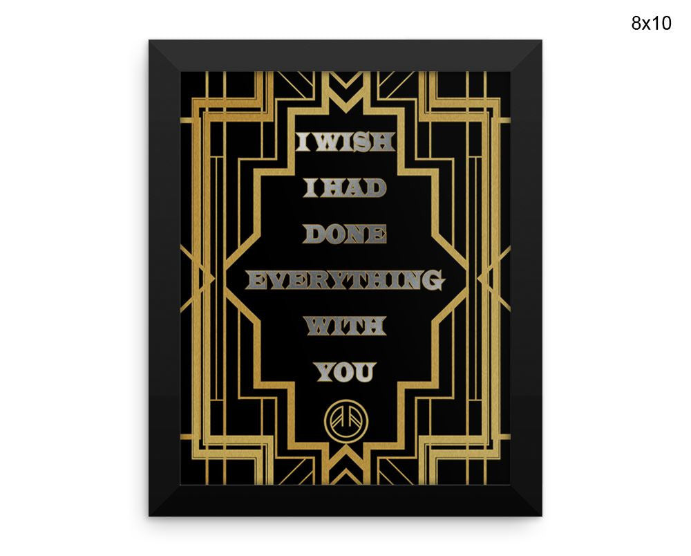 Gatsby Deco Print, Beautiful Wall Art with Frame and Canvas options available  Decor