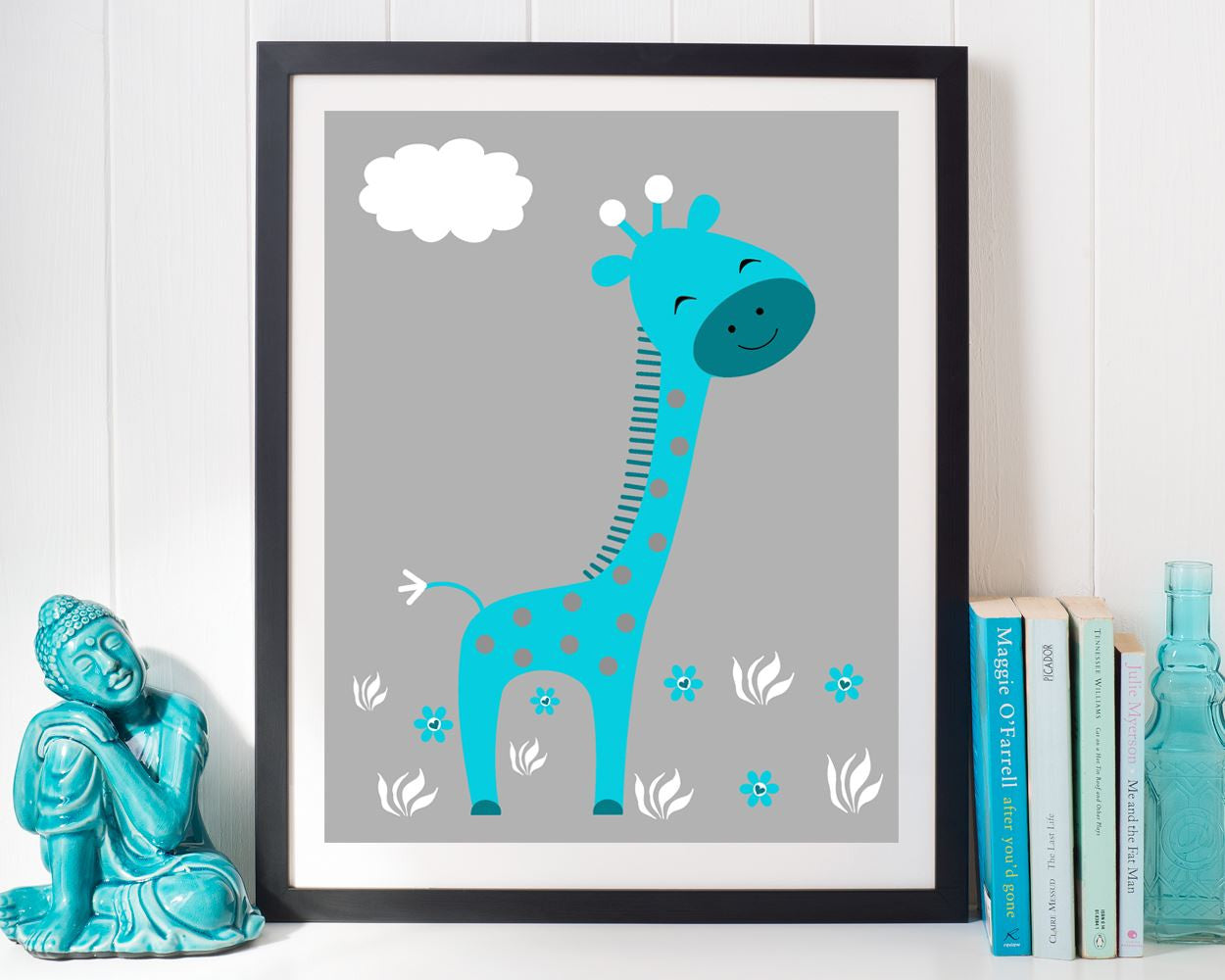 Wall Art Blue Animals Digital Print Blue Animals Poster Art Blue Animals Wall Art Print Blue Animals Nursery Art Blue Animals Nursery Print - Digital Download