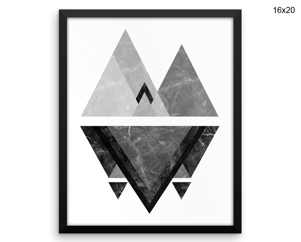 Marble Triangle Print, Beautiful Wall Art with Frame and Canvas options available Modern Decor