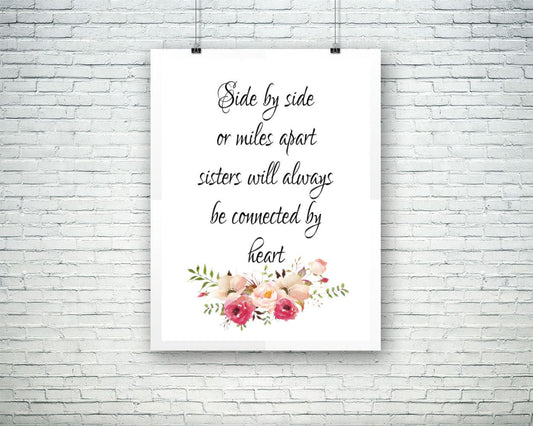 Wall Art Sisters Digital Print Sisters Poster Art Sisters Wall Art Print Sisters Typography Art Sisters Typography Print Sisters Wall Decor - Digital Download