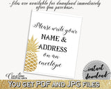 Write Your Name And Address Sign Bridal Shower Write Your Name And Address Sign Pineapple Bridal Shower Write Your Name And Address 86GZU - Digital Product