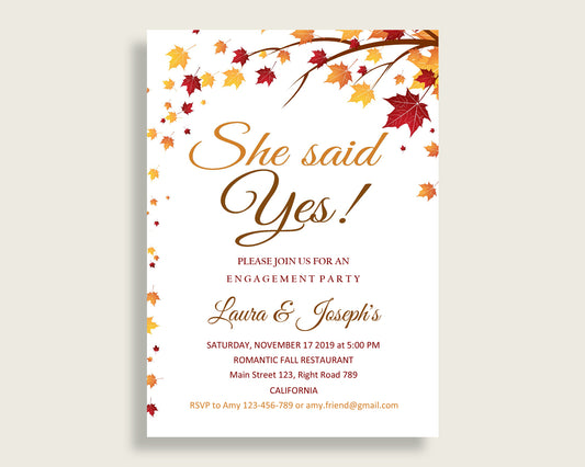 Invitation Template Bridal Shower Invitation Template Fall Bridal Shower Invitation Template Bridal Shower Autumn Invitation Template YCZ2S