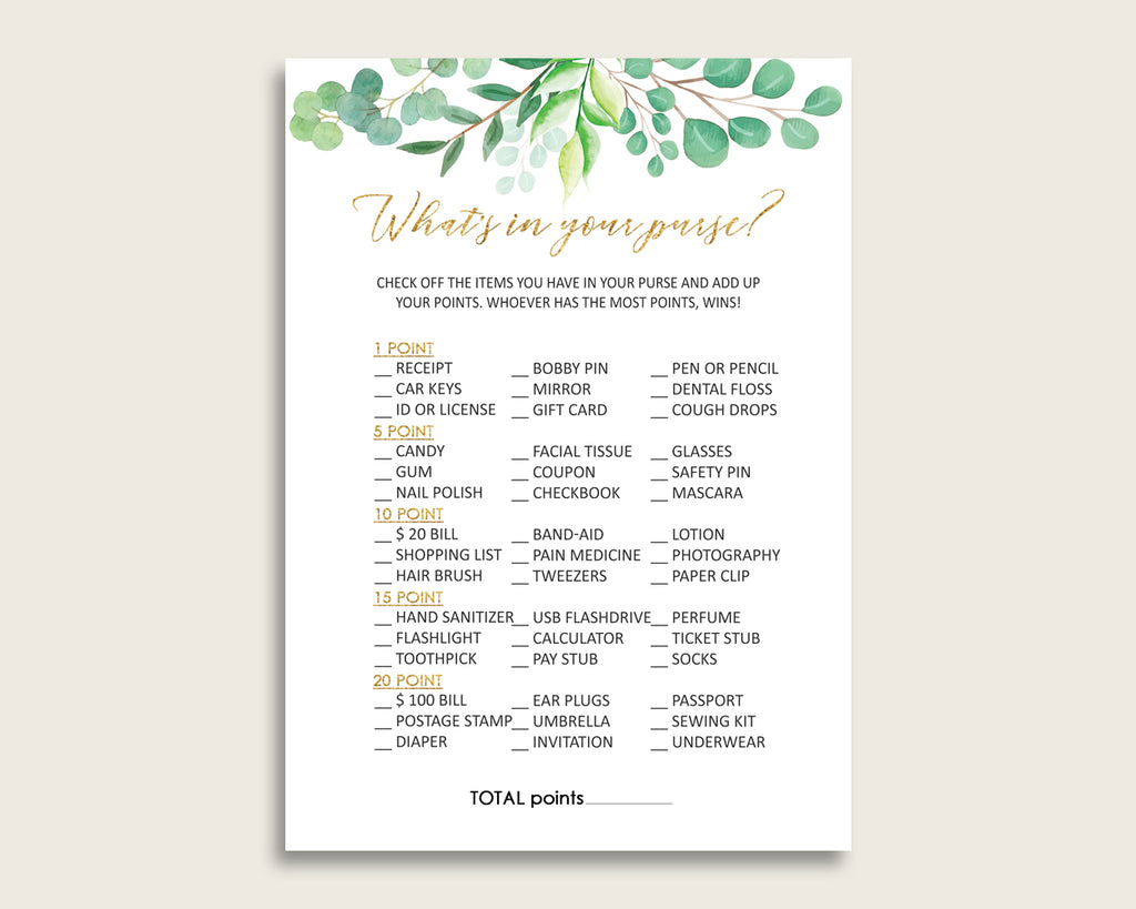 Succulents Themed Baby Shower, What's in Mom's Purse Scavenger Hunt  Printable, Baby Shower Game, Couple Shower, Grandma Shower Gender Reveal |  Pam's Party Place