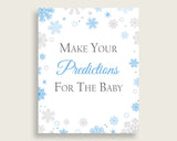 Baby Predictions Baby Shower Baby Predictions Snowflake Baby Shower Baby Predictions Blue Gray Baby Shower Snowflake Baby Predictions NL77H