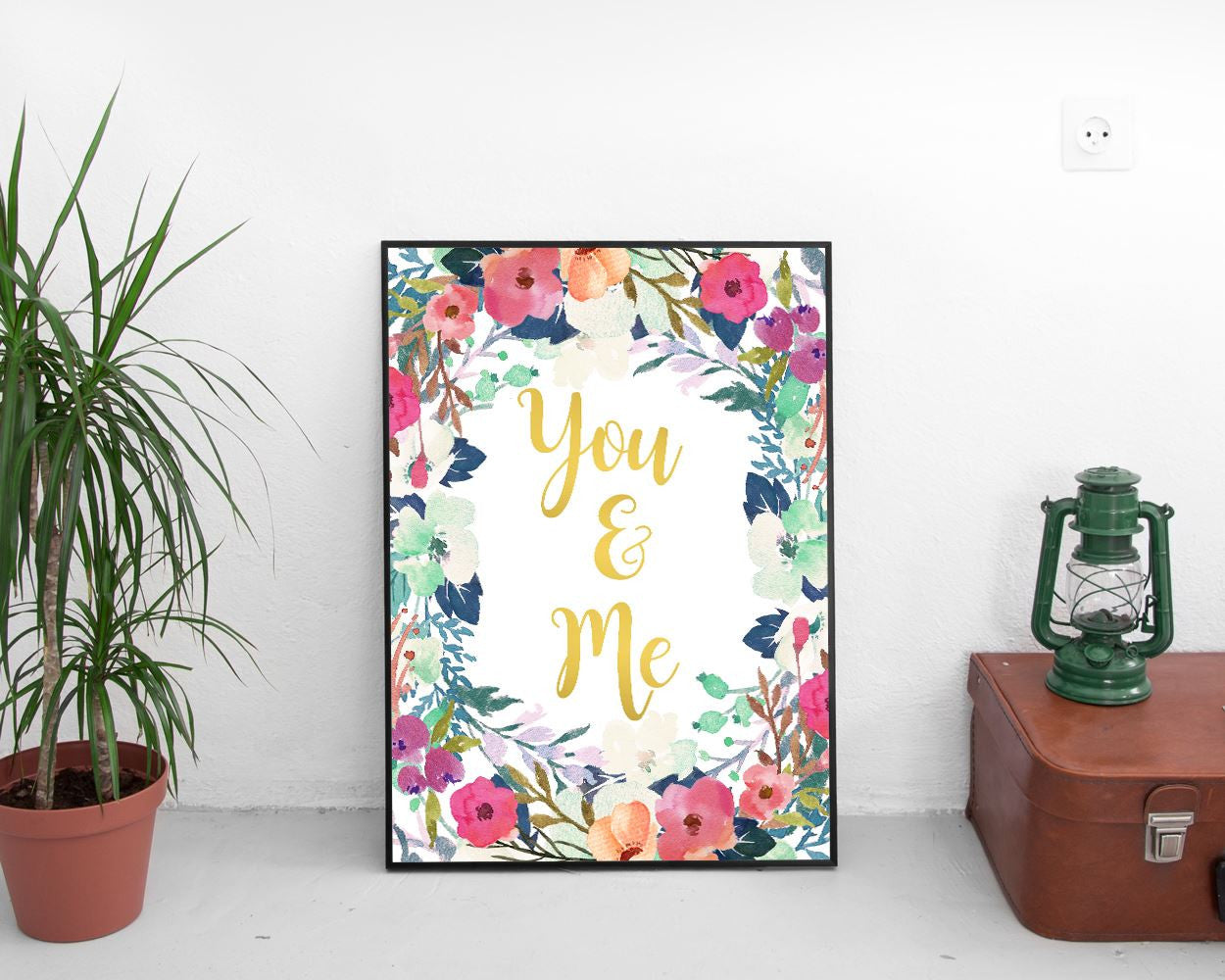 Wall Decor You And Me Printable You And Me Prints You And Me Sign You And Me  Printable Art You And Me marriage print typography poster - Digital Download