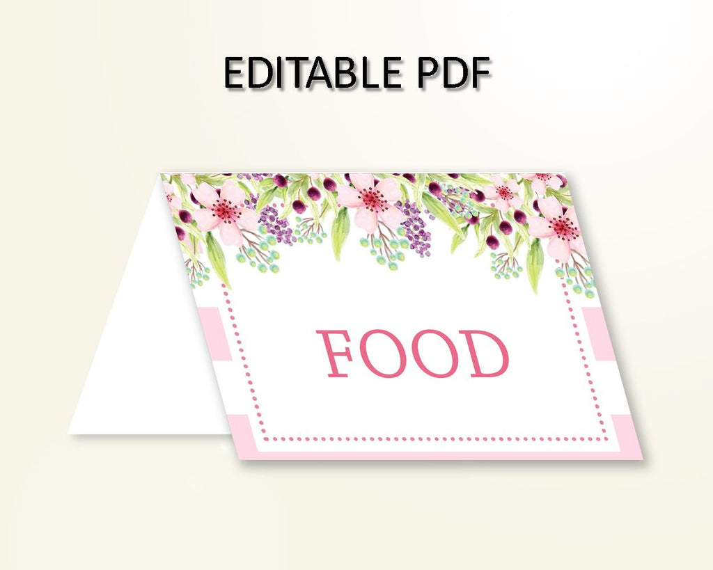 Food Tents Baby Shower Food Tents Pink Baby Shower Food Tents Baby Shower Flowers Food Tents Pink Green party organising printables 5RQAG - Digital Product