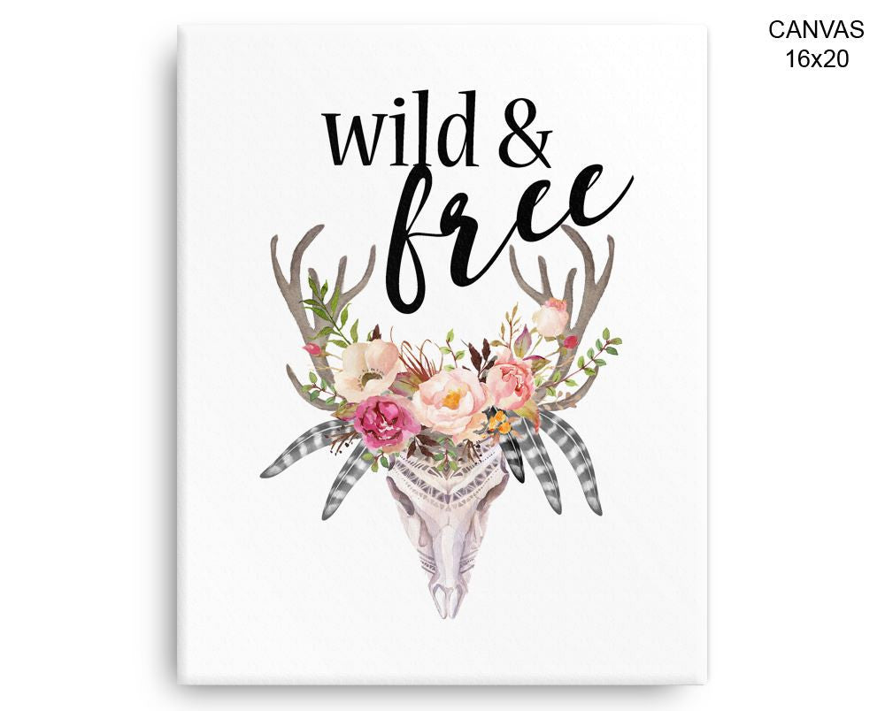 Wild Free Print, Beautiful Wall Art with Frame and Canvas options available  Decor