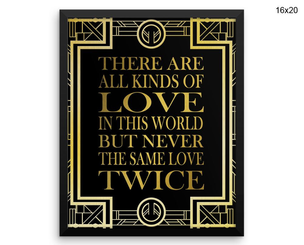 Love Gatsby Print, Beautiful Wall Art with Frame and Canvas options available  Decor