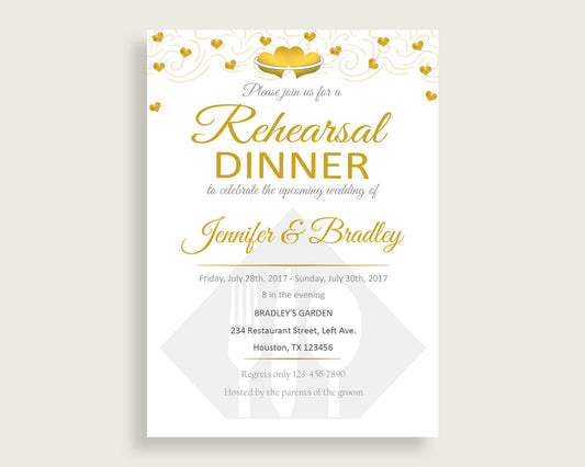 Rehearsal Dinner Invitation Bridal Shower Rehearsal Dinner Invitation Gold Hearts Bridal Shower Rehearsal Dinner Invitation Bridal 6GQOT