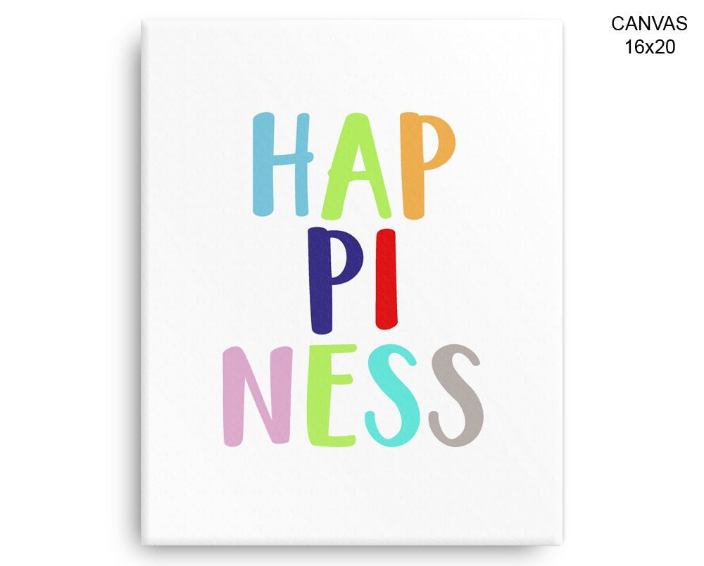 Happiness Print, Beautiful Wall Art with Frame and Canvas options available Nursery Decor