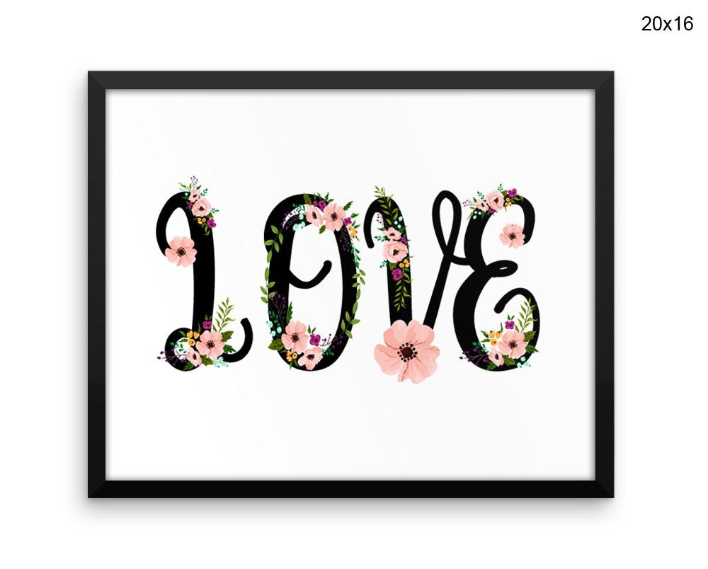 Love Grows Print, Beautiful Wall Art with Frame and Canvas options available Home Decor