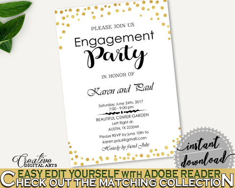 Engagement Party Invitation Bridal Shower Engagement Party Invitation Confetti Bridal Shower Engagement Party Invitation Bridal Shower CZXE5 - Digital Product