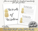 Words Of Wisdom For The Bride And Groom Bridal Shower Words Of Wisdom For The Bride And Groom Pineapple Bridal Shower Words Of Wisdom 86GZU - Digital Product