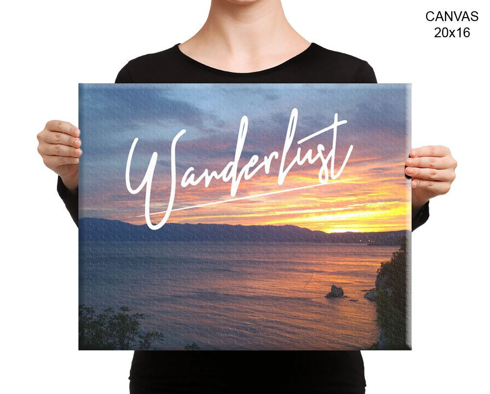 Wanderlust Print, Beautiful Wall Art with Frame and Canvas options available Inspirational Decor