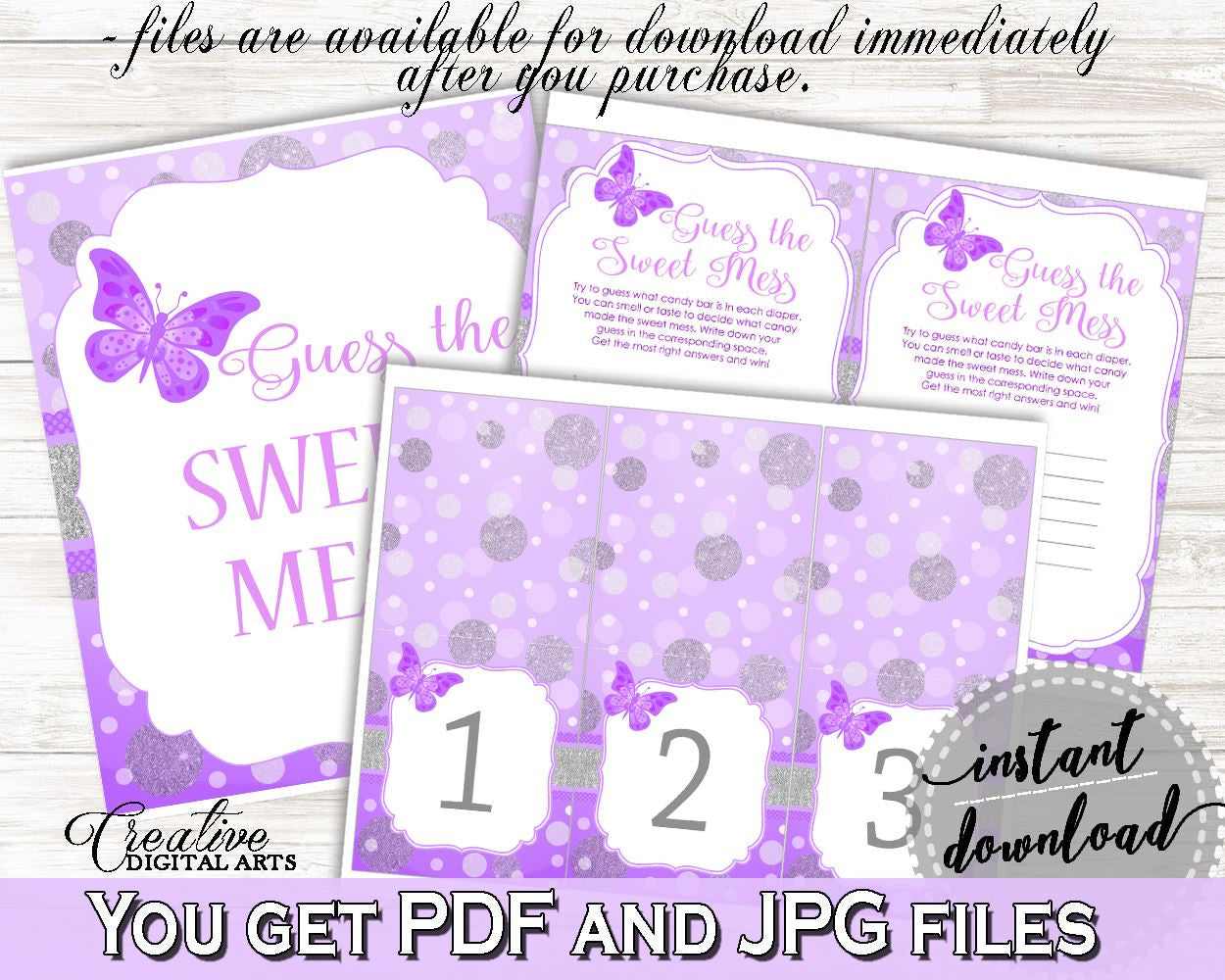 Sweet Mess Baby Shower Sweet Mess Butterfly Baby Shower Sweet Mess Baby Shower Butterfly Sweet Mess Purple Pink party organising 7AANK - Digital Product