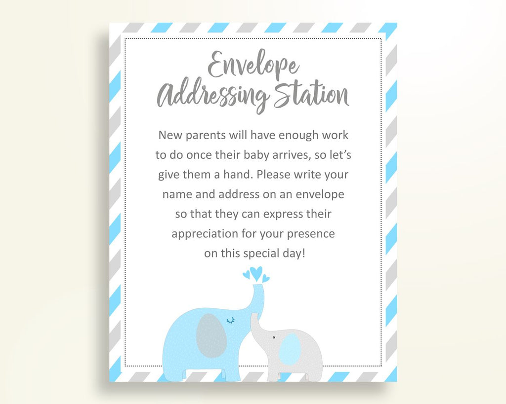 Envelope Addressing Baby Shower Envelope Addressing Elephant Baby Shower Envelope Addressing Blue Gray Baby Shower Elephant Envelope C0U64 - Digital Product