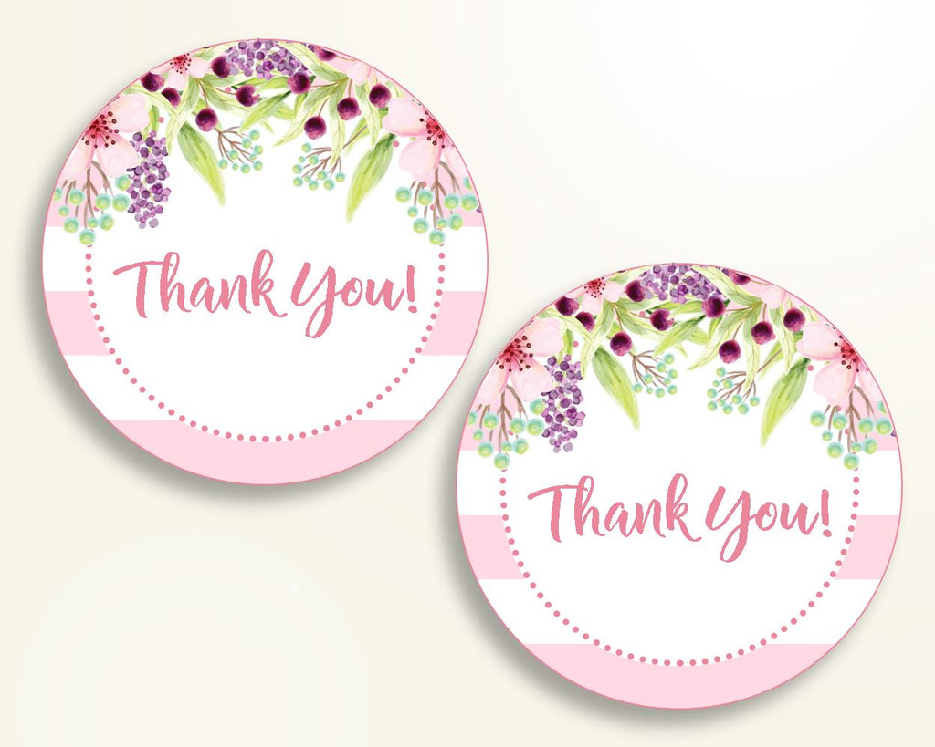 Favor Tags Baby Shower Favor Tags Pink Baby Shower Favor Tags Baby Shower Flowers Favor Tags Pink Green shower celebration prints 5RQAG - Digital Product