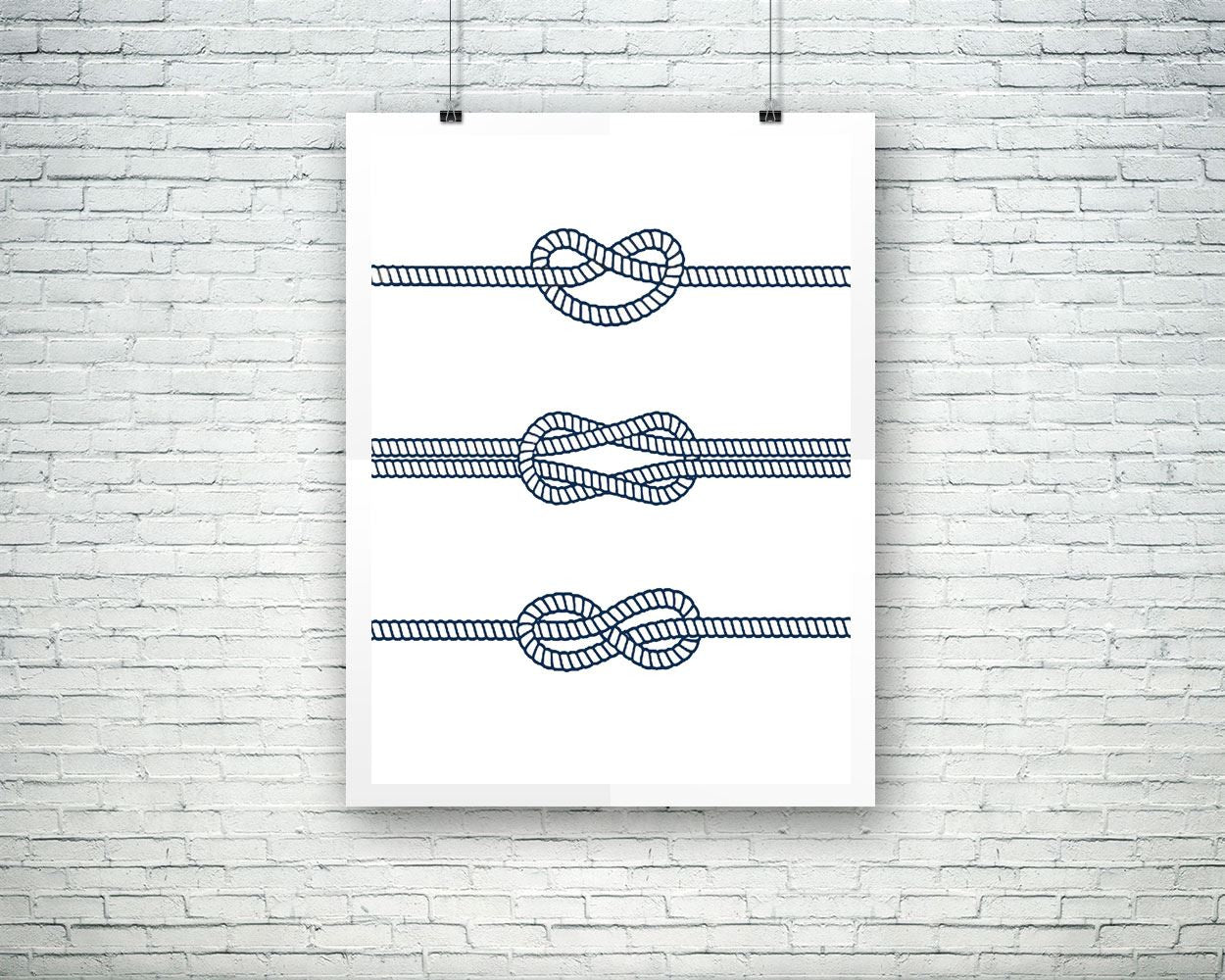 Wall Decor Nautical Printable Rope Prints Nautical Sign Rope Sea Art Rope Sea Print Nautical Printable Art Nautical knop navy sea rope - Digital Download