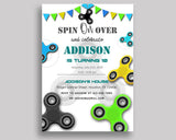 Fidget Spinner Birthday Invitation Fidget Spinner Birthday Party Invitation Fidget Spinner Birthday Party Fidget Spinner Invitation O0177 - Digital Product