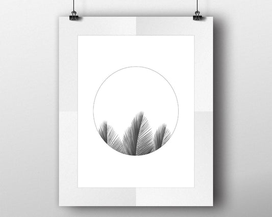 Wall Art Palm Leaves Digital Print Palm Leaves Poster Art Palm Leaves Wall Art Print Palm Leaves Minimalist Art Palm Leaves Minimalist Print - Digital Download