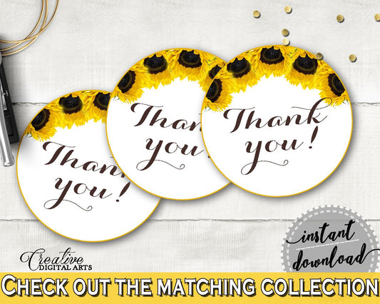 Favors Bridal Shower Favors Sunflower Bridal Shower Favors Bridal Shower Sunflower Favors Yellow White paper supplies, party decor SSNP1 - Digital Product