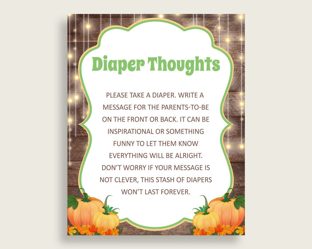 Diaper Thoughts Baby Shower Diaper Thoughts Autumn Baby Shower Diaper Thoughts Baby Shower Autumn Diaper Thoughts Brown Orange party 0QDR3 - Digital Product