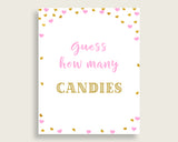 Candy Guessing Baby Shower Candy Guessing Hearts Baby Shower Candy Guessing Baby Shower Hearts Candy Guessing Pink Gold party décor bsh01