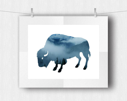 Wall Art Buffalo Digital Print Buffalo Poster Art Buffalo Wall Art Print Buffalo Wildlife Art Buffalo Wildlife Print Buffalo Wall Decor - Digital Download