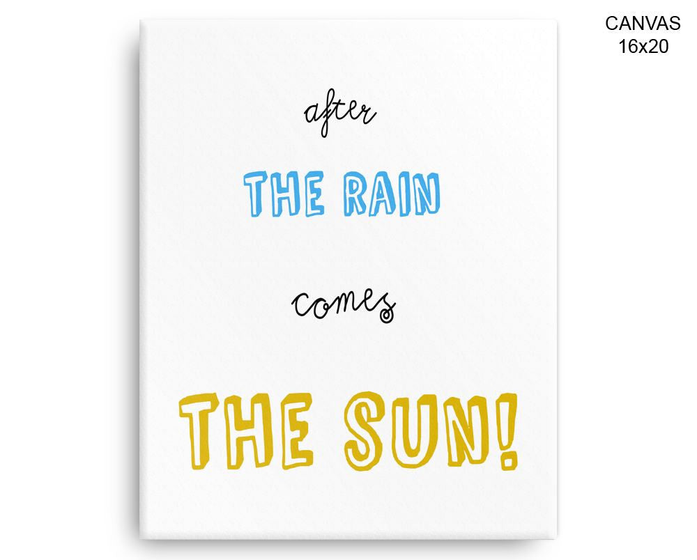 Rain Sun Print, Beautiful Wall Art with Frame and Canvas options available Inspirational Decor