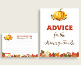 Advice Cards Baby Shower Advice Cards Fall Baby Shower Advice Cards Baby Shower Pumpkin Advice Cards Orange Brown prints printables BPK3D - Digital Product
