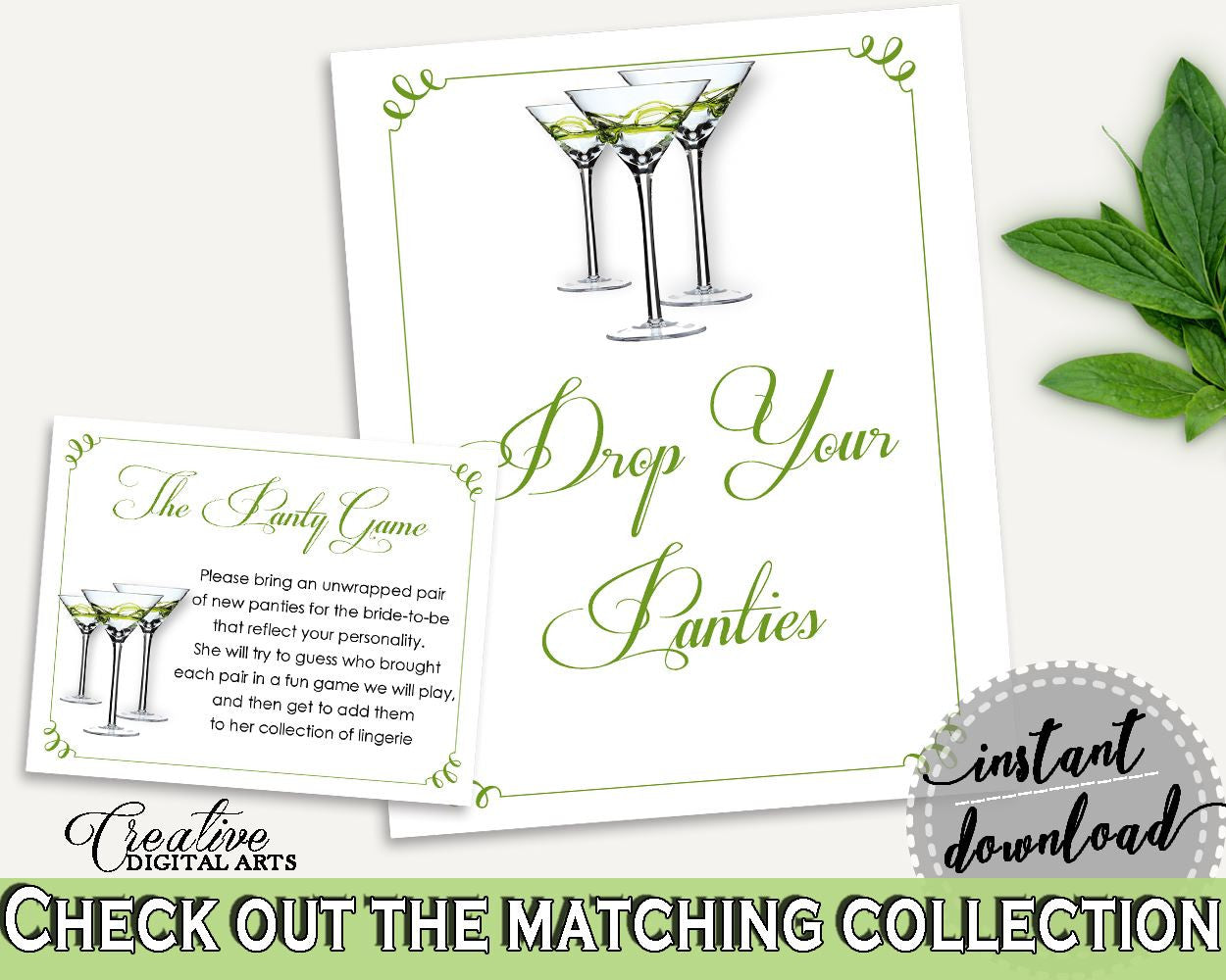 Drop Your Panties Bridal Shower Drop Your Panties Modern Martini Bridal Shower Drop Your Panties Bridal Shower Modern Martini Drop ARTAN - Digital Product