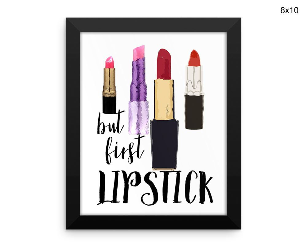 Lipstick Print, Beautiful Wall Art with Frame and Canvas options available Fashion Decor