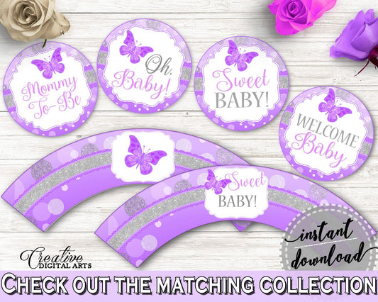 Cupcake Toppers And Wrappers Baby Shower Cupcake Toppers And Wrappers Butterfly Baby Shower Cupcake Toppers And Wrappers Baby Shower 7AANK - Digital Product