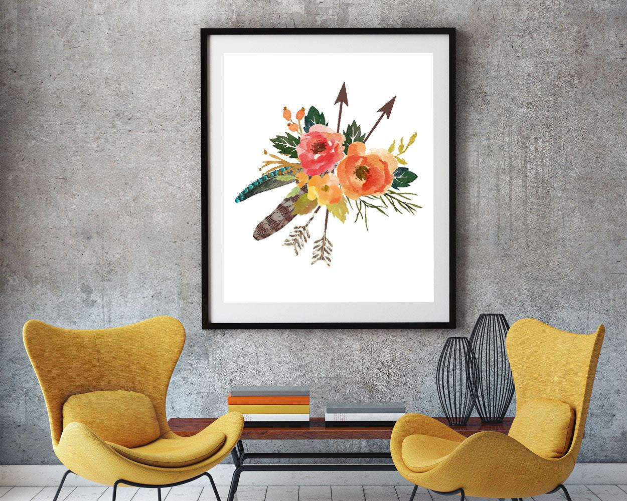 Wall Art Bouquet Digital Print Flowers Poster Art Bouquet Wall Art Print Flowers bohemian_wall_art Art Flowers bohemian_wall_art Print - Digital Download