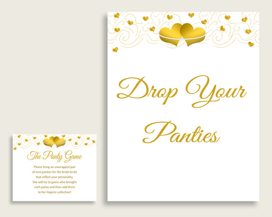 Drop Your Panties Bridal Shower Drop Your Panties Gold Hearts Bridal Shower Drop Your Panties Bridal Shower Gold Hearts Drop Your 6GQOT