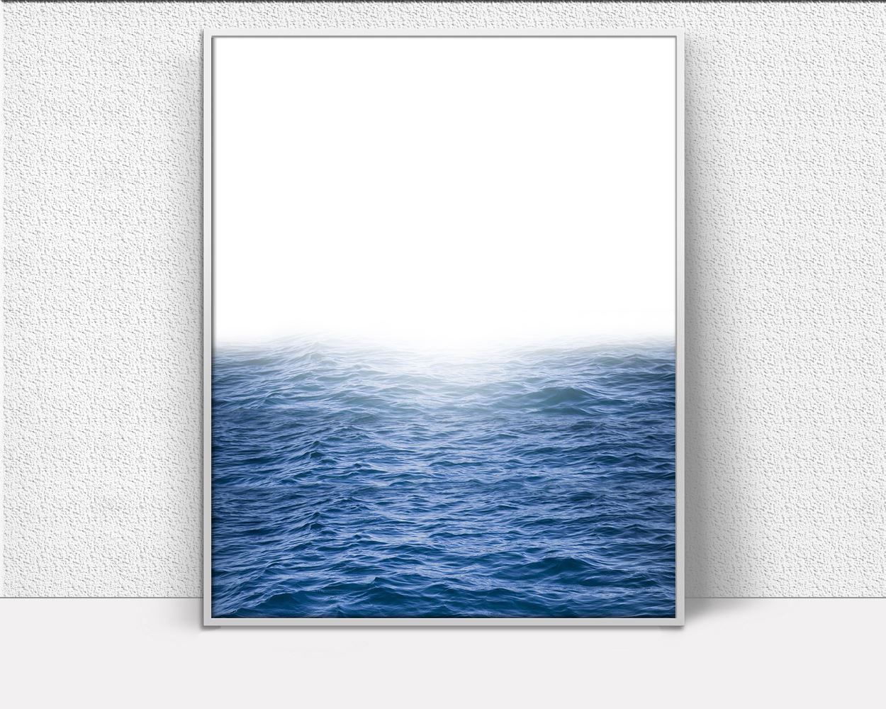 Wall Decor Waves Printable Ocean Prints Waves Sign Ocean Photography Art Ocean Photography Print Waves Printable Art Waves White Ocean Blue - Digital Download