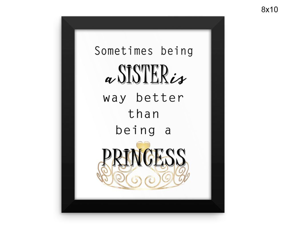 Sister Print, Beautiful Wall Art with Frame and Canvas options available Family Decor