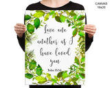 Love One Another Print, Beautiful Wall Art with Frame and Canvas options available John Decor