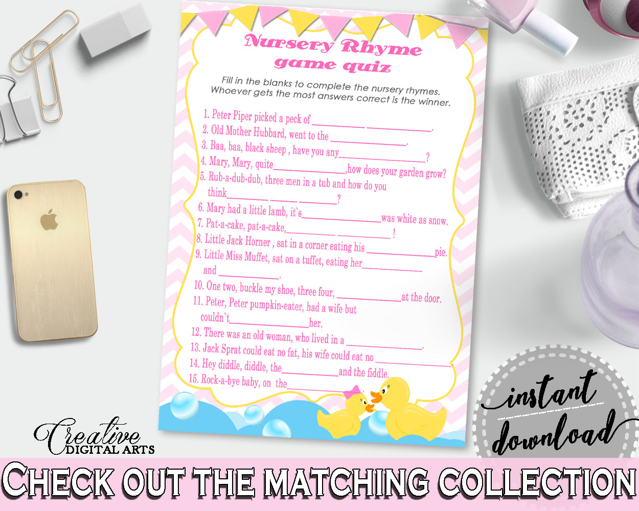 Nursery Rhyme Quiz Baby Shower Nursery Rhyme Quiz Rubber Duck Baby Shower Nursery Rhyme Quiz Baby Shower Rubber Duck Nursery Rhyme rd001