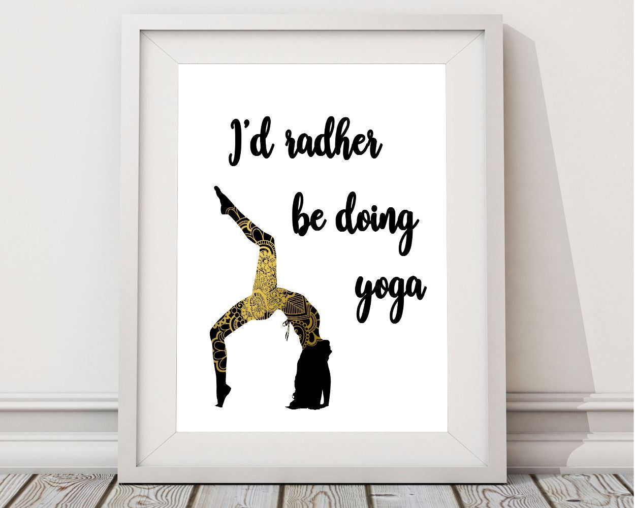 Wall Decor Pose Printable Yoga Prints Pose Sign Yoga  Printable Art Pose motivational quote yoga poster yoga wall decor black gold - Digital Download