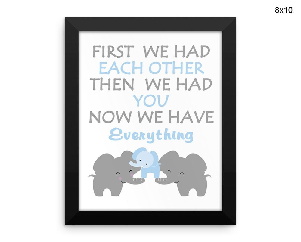 Elephant Print, Beautiful Wall Art with Frame and Canvas options available Nursery Decor